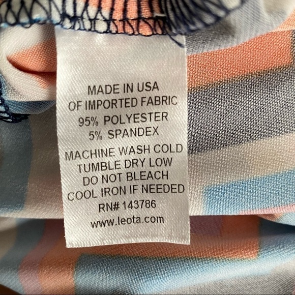 Leota Stitch Fix Finnely Sleeveless Chevron Belted Faux Wrap Dress, Small - Picture 8 of 8